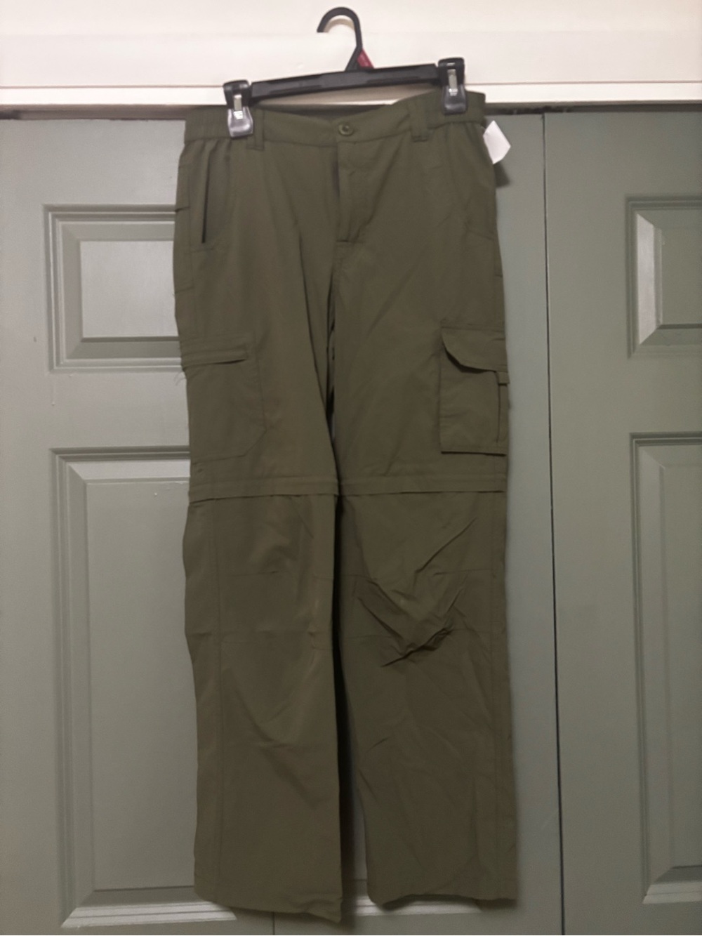 Olive Green Men's Cargo Zip-Off Pants